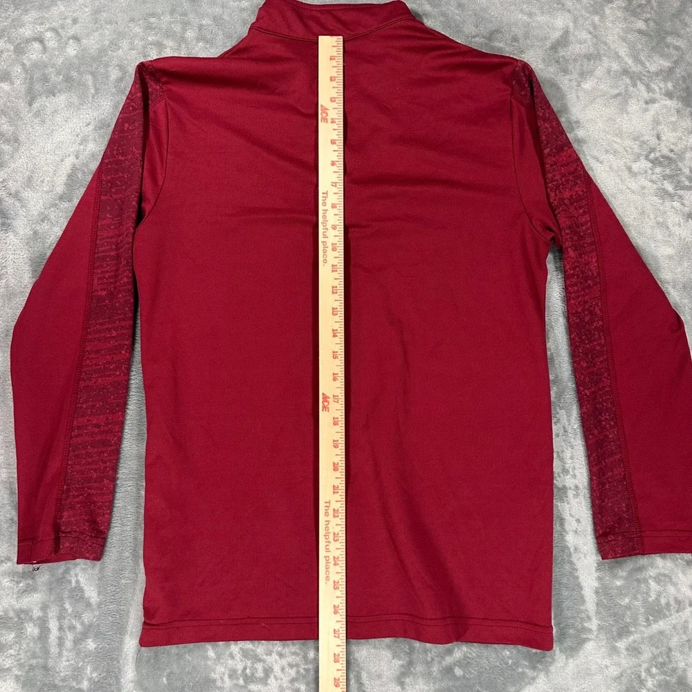 Washington Redskins Quarter Zip Pullover Mens Medium Burgundy NFL Team Apparel